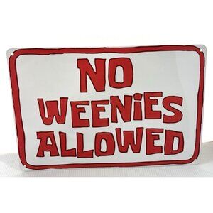 SpongeBob SquarePants No Weenies Allowed Tin Sign 12"x8" Wall Art Decor NEW